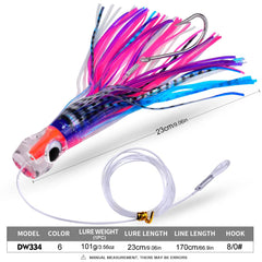 KATUYSHA nine-inch rigged trolling lure ready for offshore marlin and tuna.