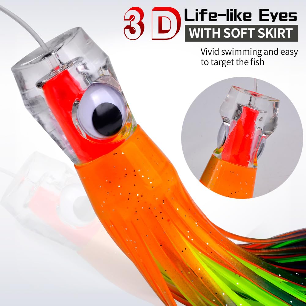KATUYSHA PVC skirts delivering lifelike swim action in multiple colors.