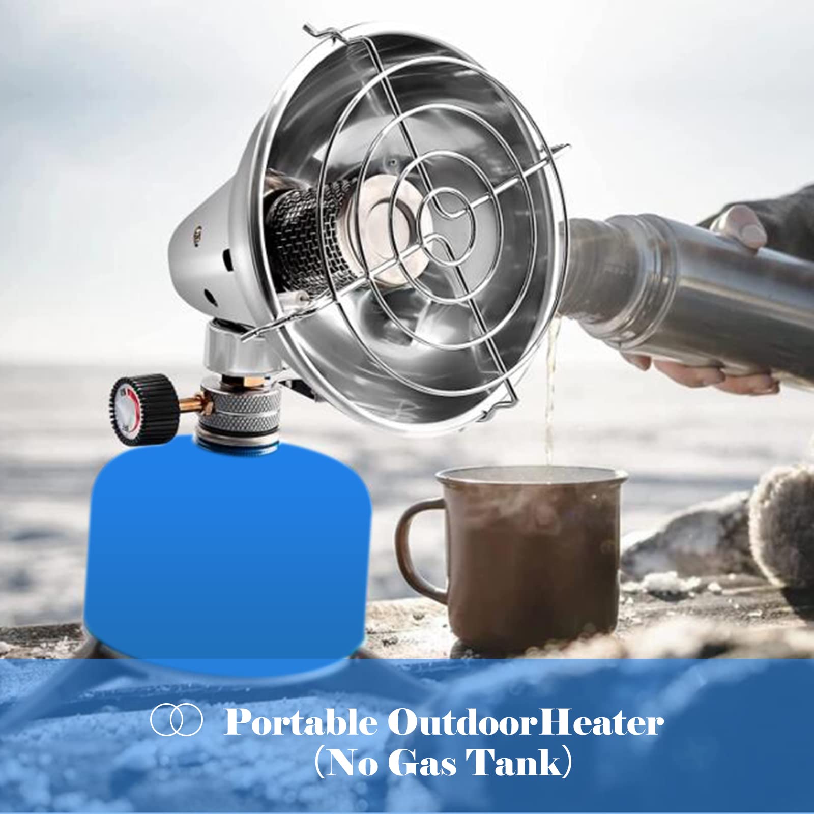 Kavolet Outdoor Heater Stove with dual ignition for reliable starts during hikes.