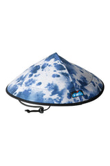 KAVU Chillba Sky Tie Dye sun hat front view highlights sun protection and water resistance.