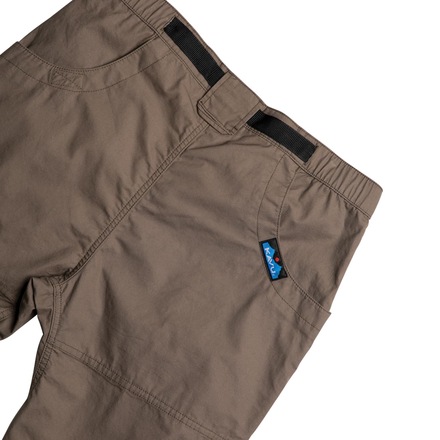 KAVU Chilli Lite Pant waistband area highlights half-elastic design for comfort