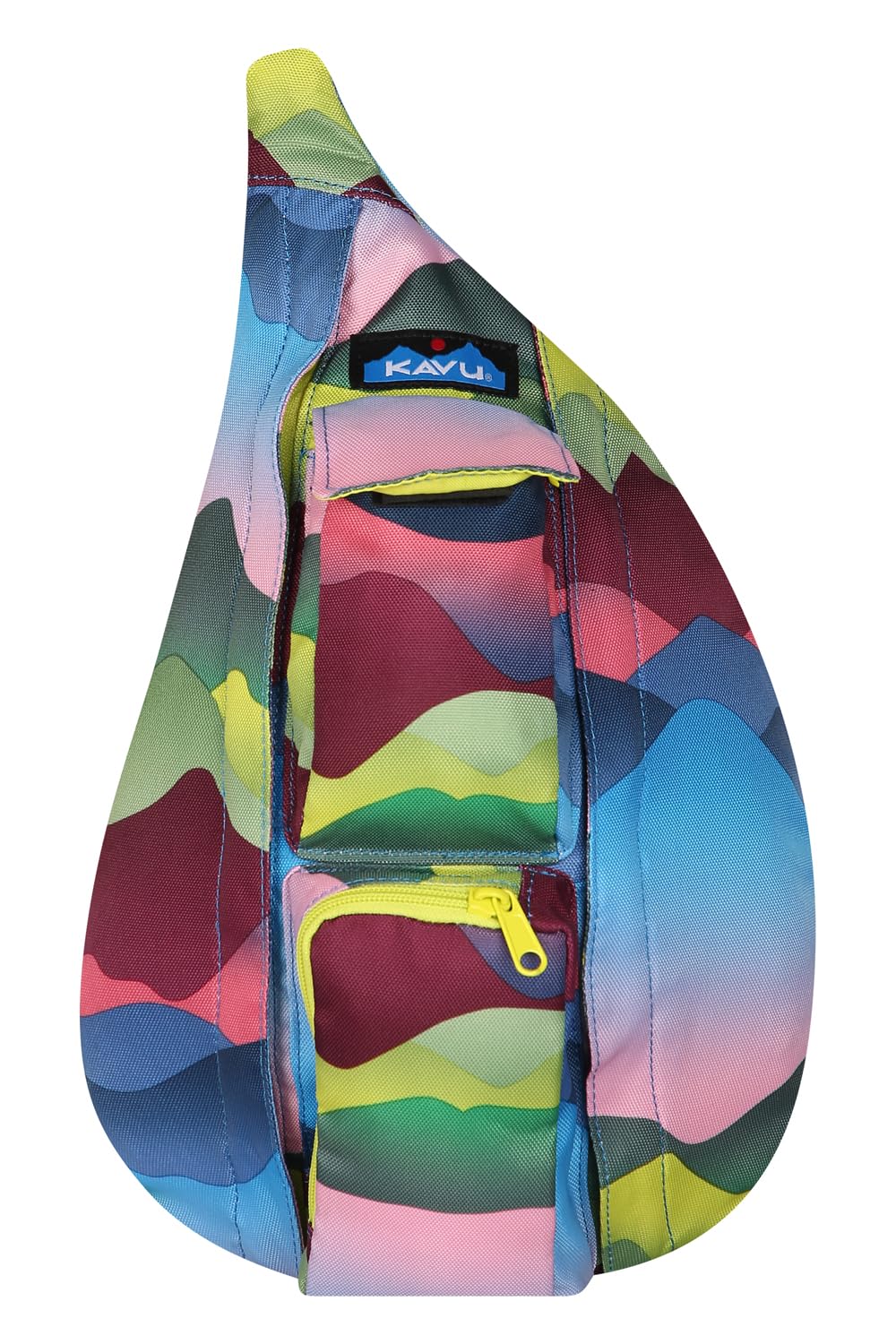 KAVU Mountain Fade color on the Mini Rope Sling Pack for versatile travel style.