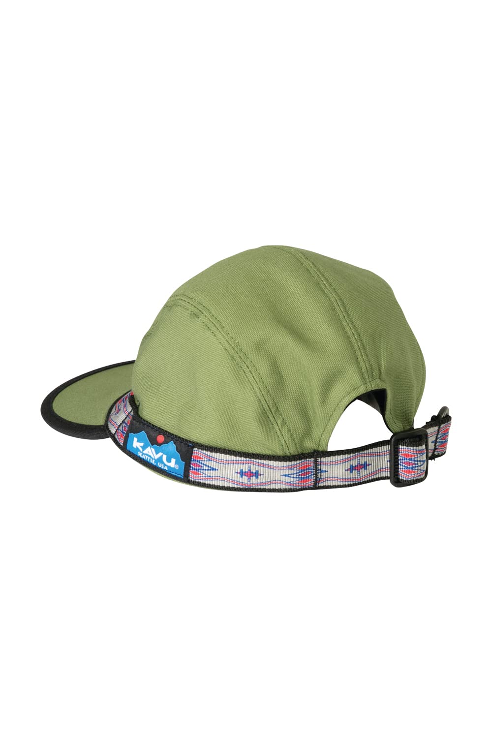 KAVU Organic Strapcap fern adjustable strap; secure fit during hikes and outdoor activities.