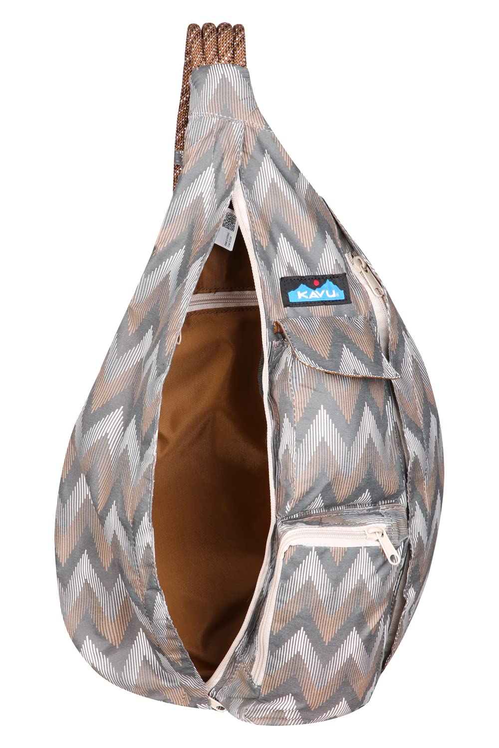 Back padding with embroidery detail on the Rope Sack for all-day wear.