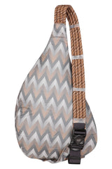 KAVU Original Rope Sack strap adjustment close-up, customizable comfort on every adventure.