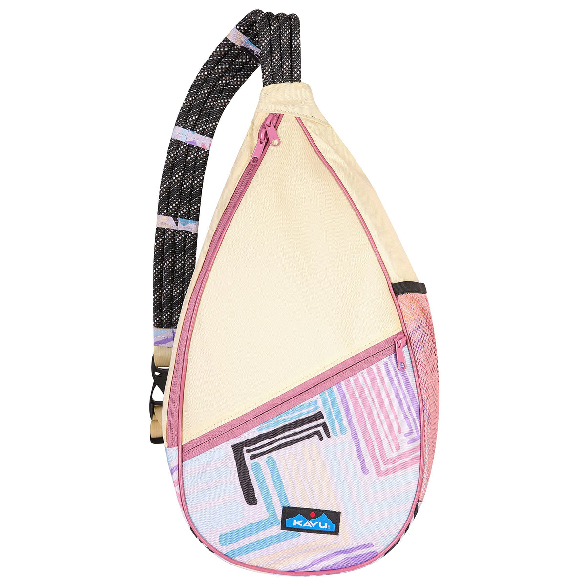 KAVU Paxton Pack teardrop shape with rope strap for hands-free everyday carry.