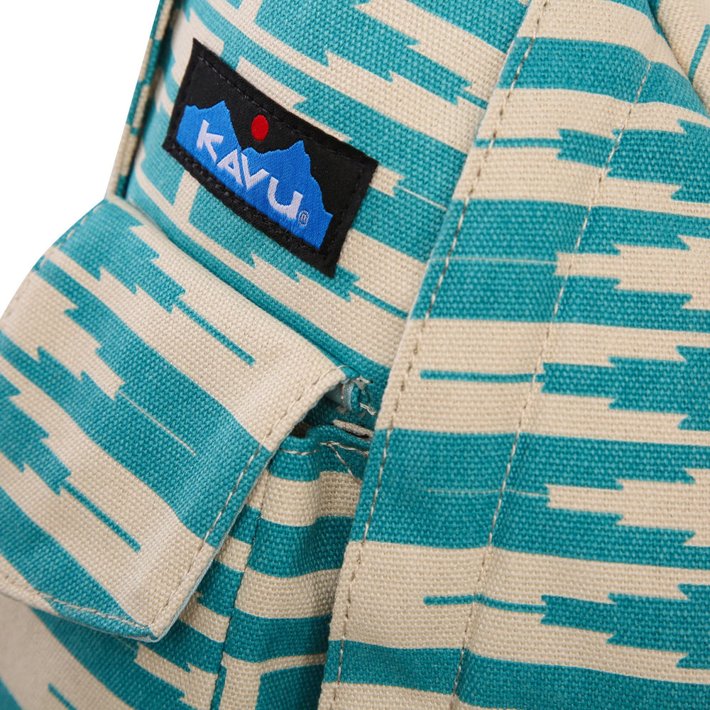 KAVU Rope Bag adjustable strap adapts from 22 to 44 inches.