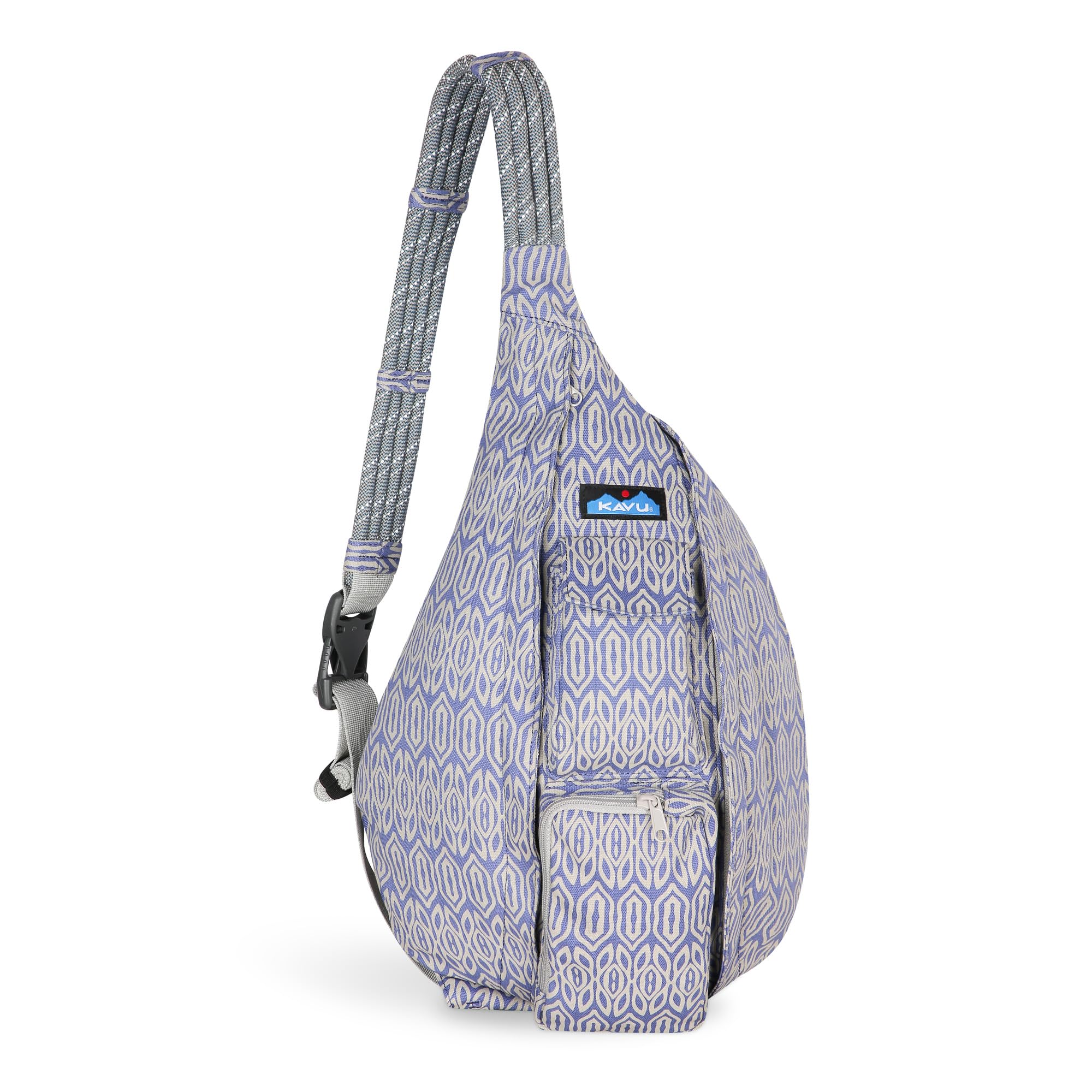 KAVU Rope Bag with blue inlay, versatile cross-body bag for daily outings and outdoor adventures.