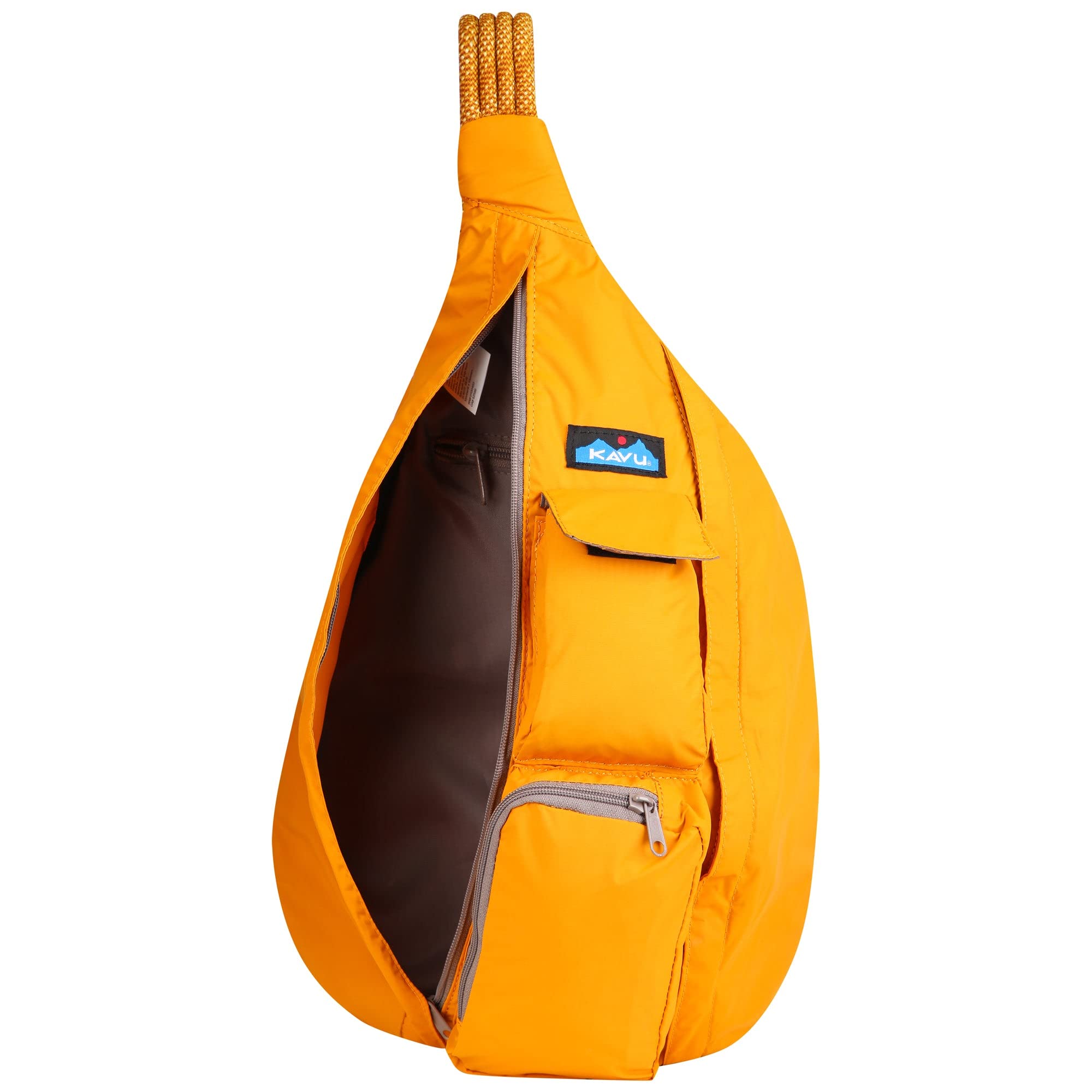 KAVU Rope Sack Amber padded back panel supports all-day comfort.