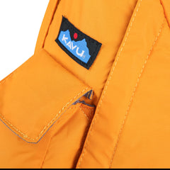 KAVU Rope Sack Amber double zip compartments for organized storage.