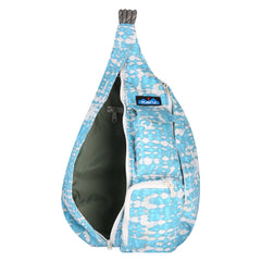 KAVU Rope Sack Ripple Tie Dye back view emphasizes adjustable rope strap comfort