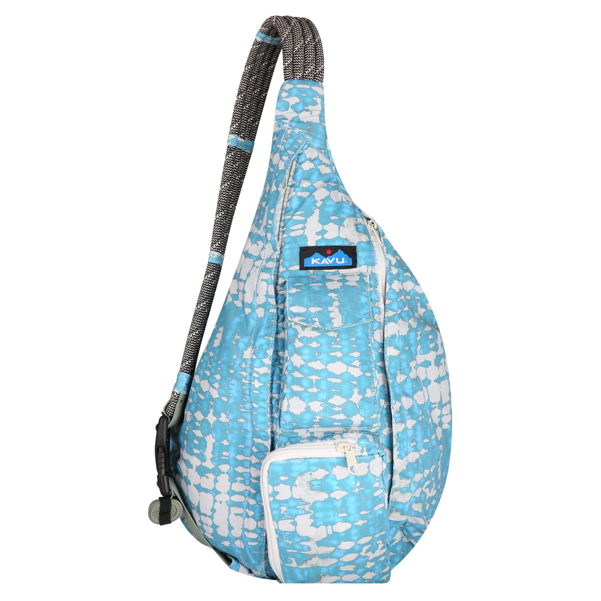 KAVU Rope Sack Ripple Tie Dye front view for everyday crossbody carry