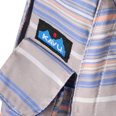 KAVU Rope Sack Simple Stripe interior layout with two main compartments for organization.