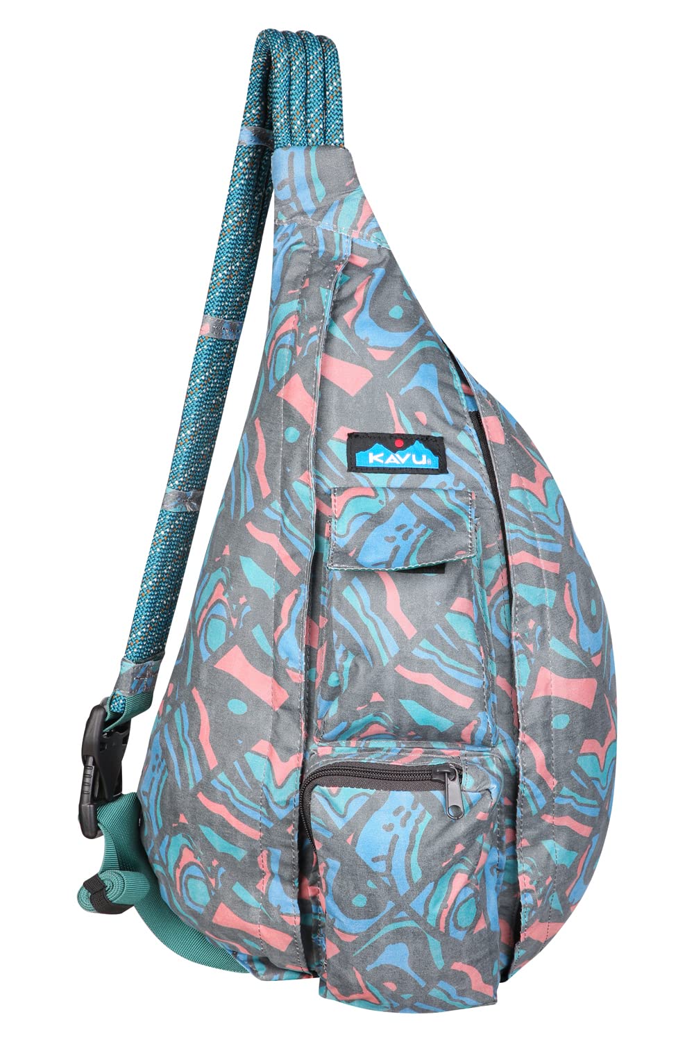 KAVU Rope Sack Topo Smash on-trail view demonstrates everyday carry during hikes.