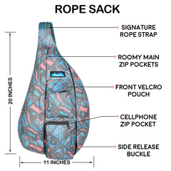 KAVU Rope Sack Topo Smash side sling showing adjustable strap for a customized fit.