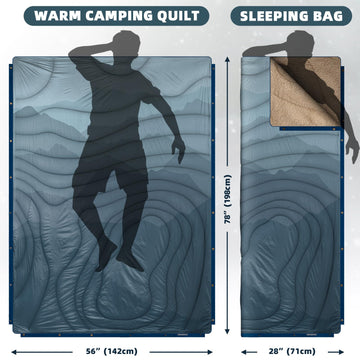 KawaGebo Kamp blanket poncho conversion demonstrates hands-free shelter in wet weather.