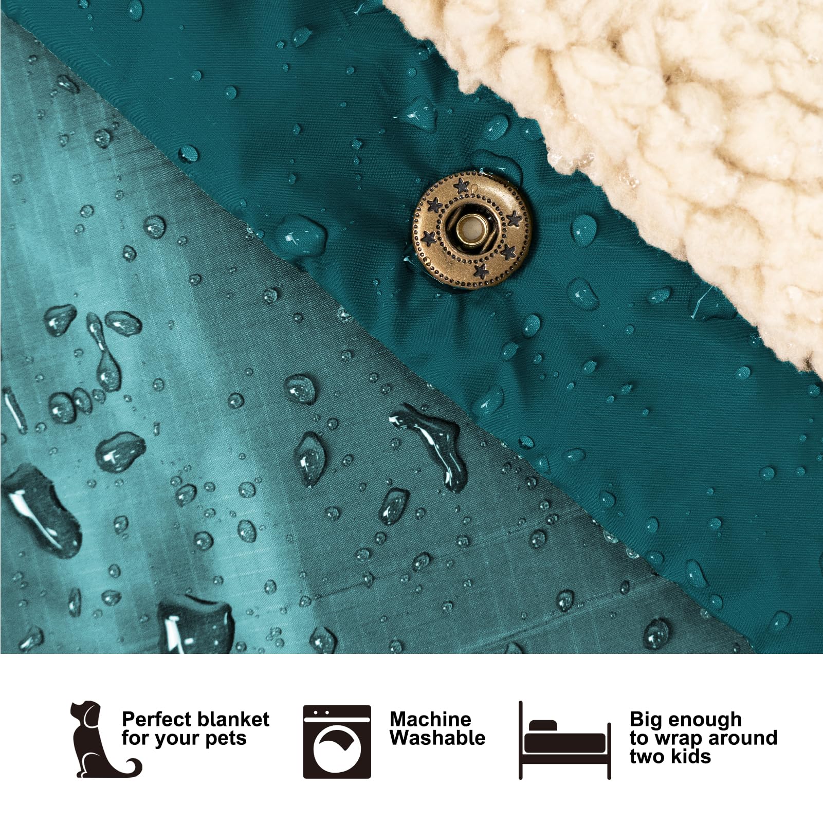 KawaGebo Kamp blanket-quilted-stitching design closeup highlights durable, stylish pattern.