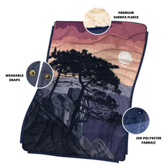 KawaGebo Kamp camping blanket in cold-weather scene