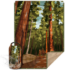 KawaGebo Kamp sherpa-lined-blanket close-up showing plush warmth for camping.