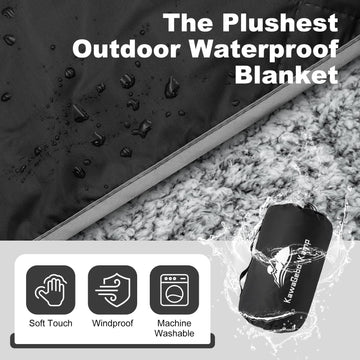 KawaGebo Kamp Sherpa blanket ultra-large 80x58 inches for two.