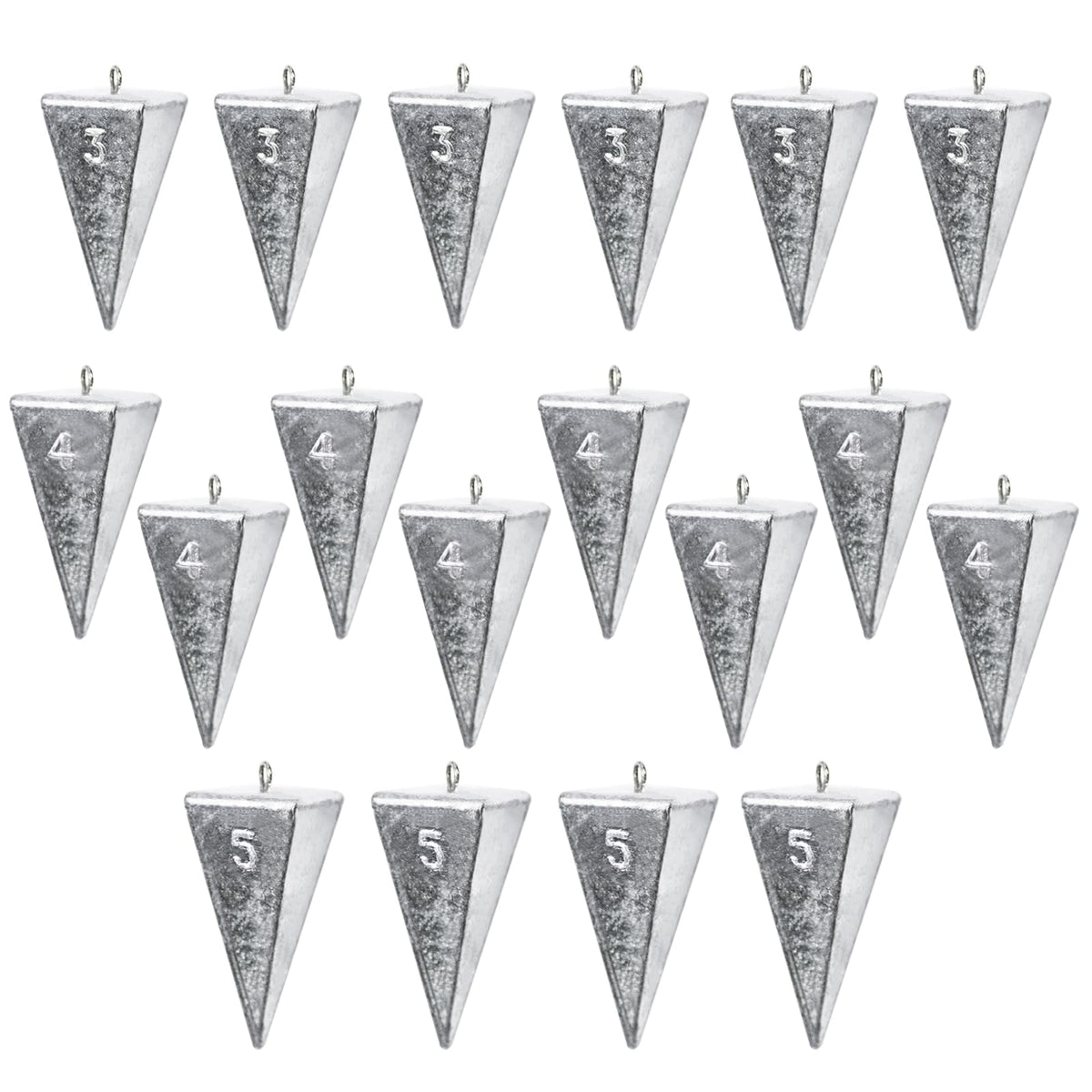 KAXIWEI pyramid sinkers 3oz 6pc for quick depth control in saltwater fishing