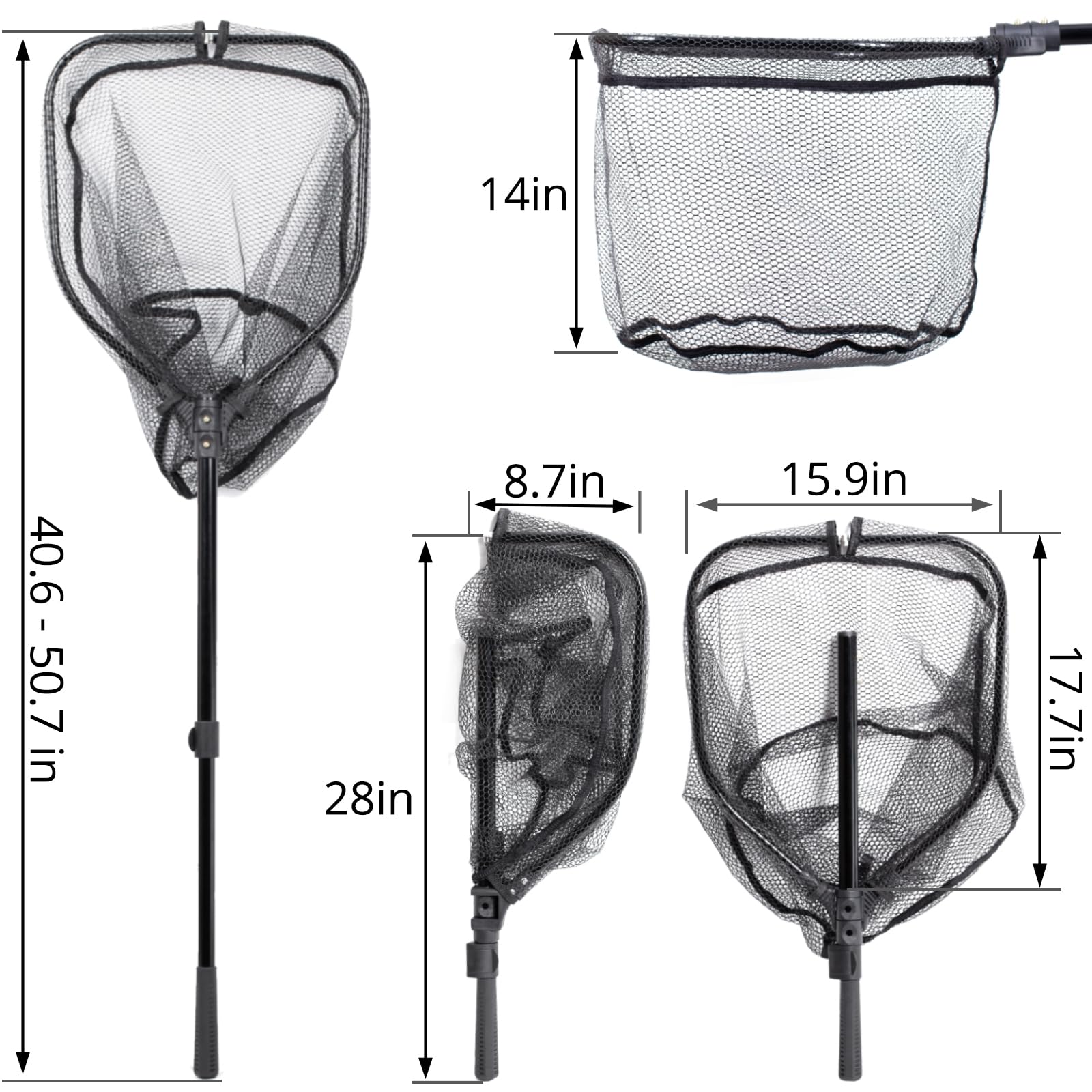 Angler using the net from a kayak, boat, or shore