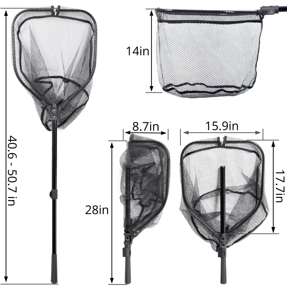 Angler using the net from a kayak, boat, or shore