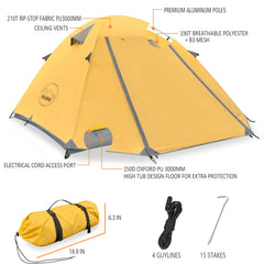 KAZOO Cometary 3P tent roof vents improve airflow and reduce condensation.