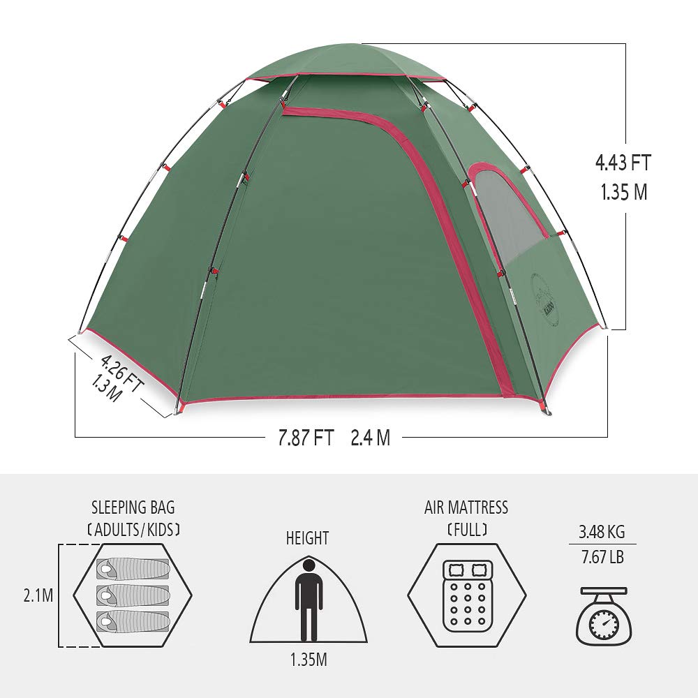 KAZOO outdoor family tent backyard-camping shot appeals to family outdoor getaways.