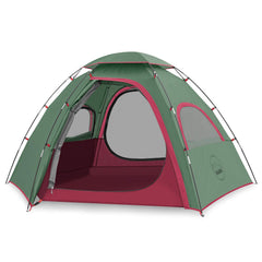 KAZOO outdoor family tent front view highlights spacious interior for easy family camping.