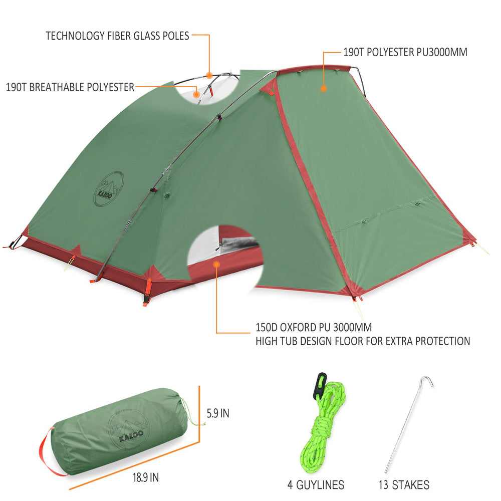 KAZOO full-coverage rainfly provides weather protection
