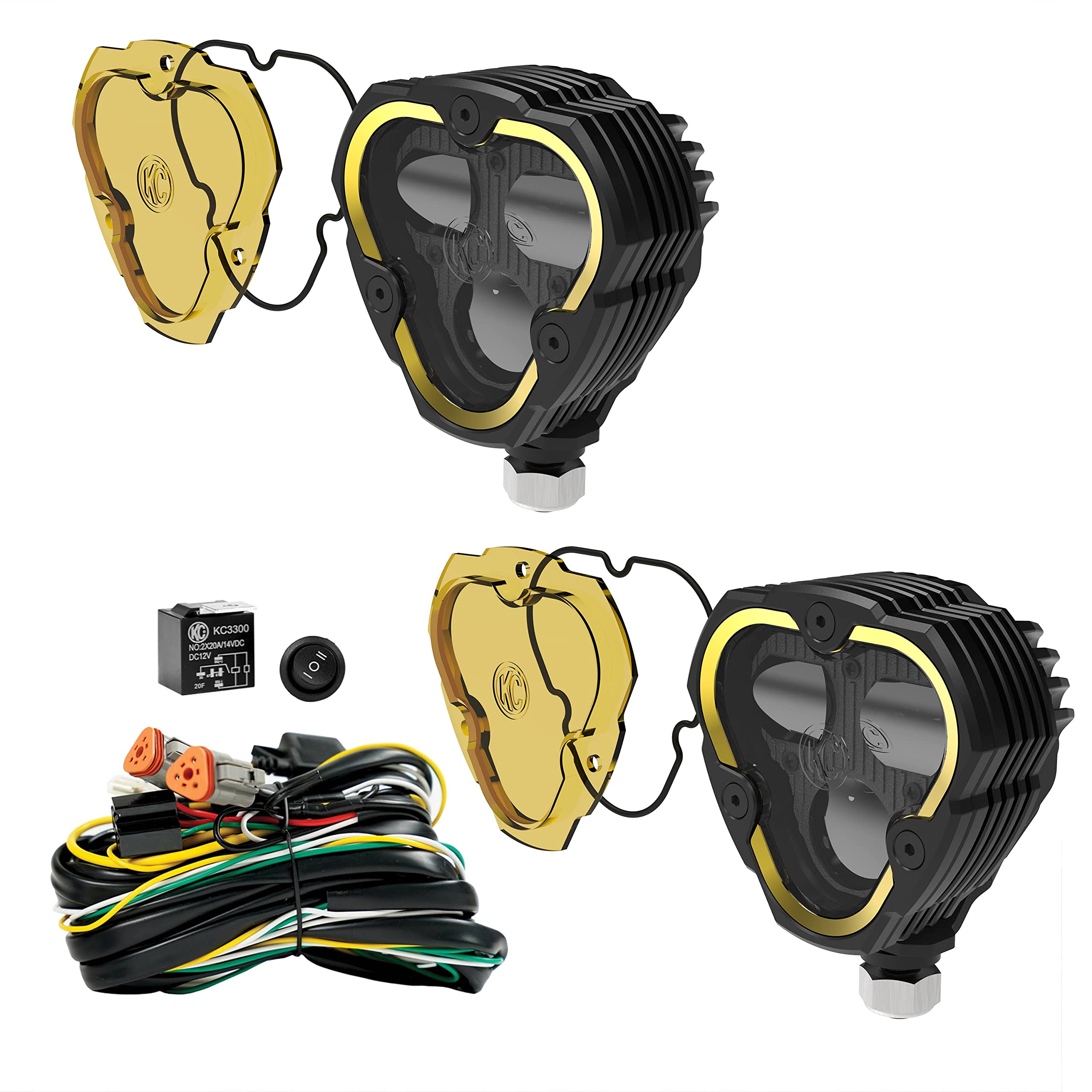 KC HiLiTES 284 Flex ERA 3 clear lens fog lights provide maximum on-road brightness.