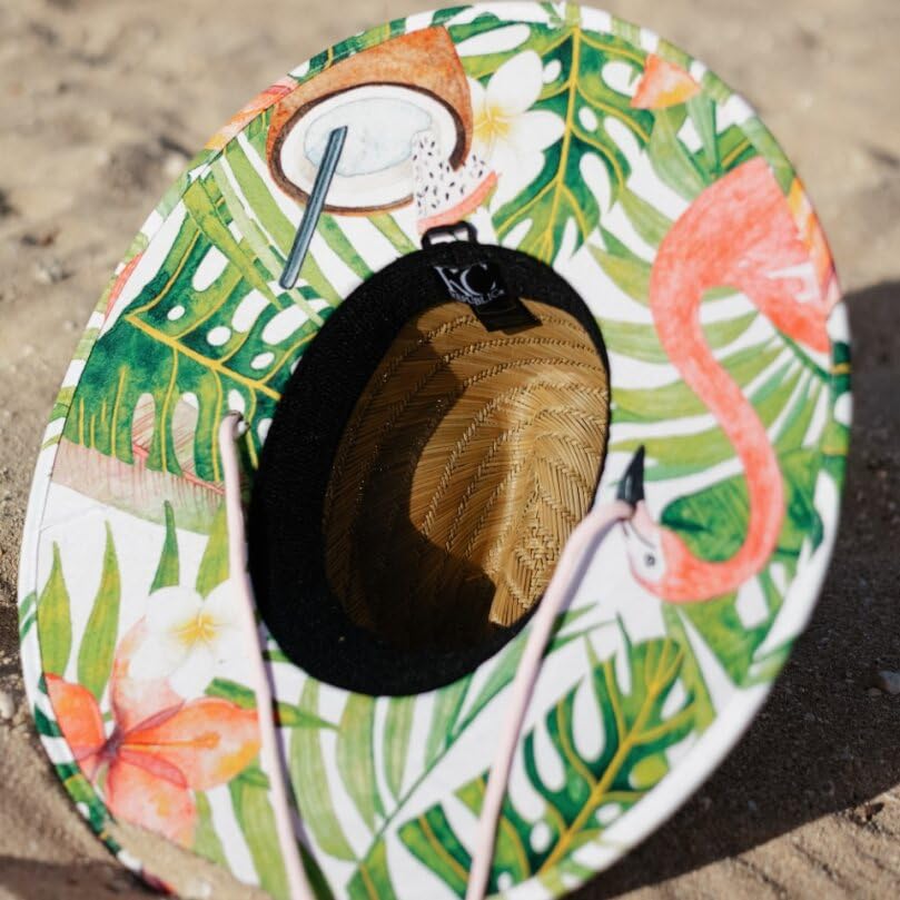 KC Republic adjustable chin cord straw hat ensures secure fit in windy conditions
