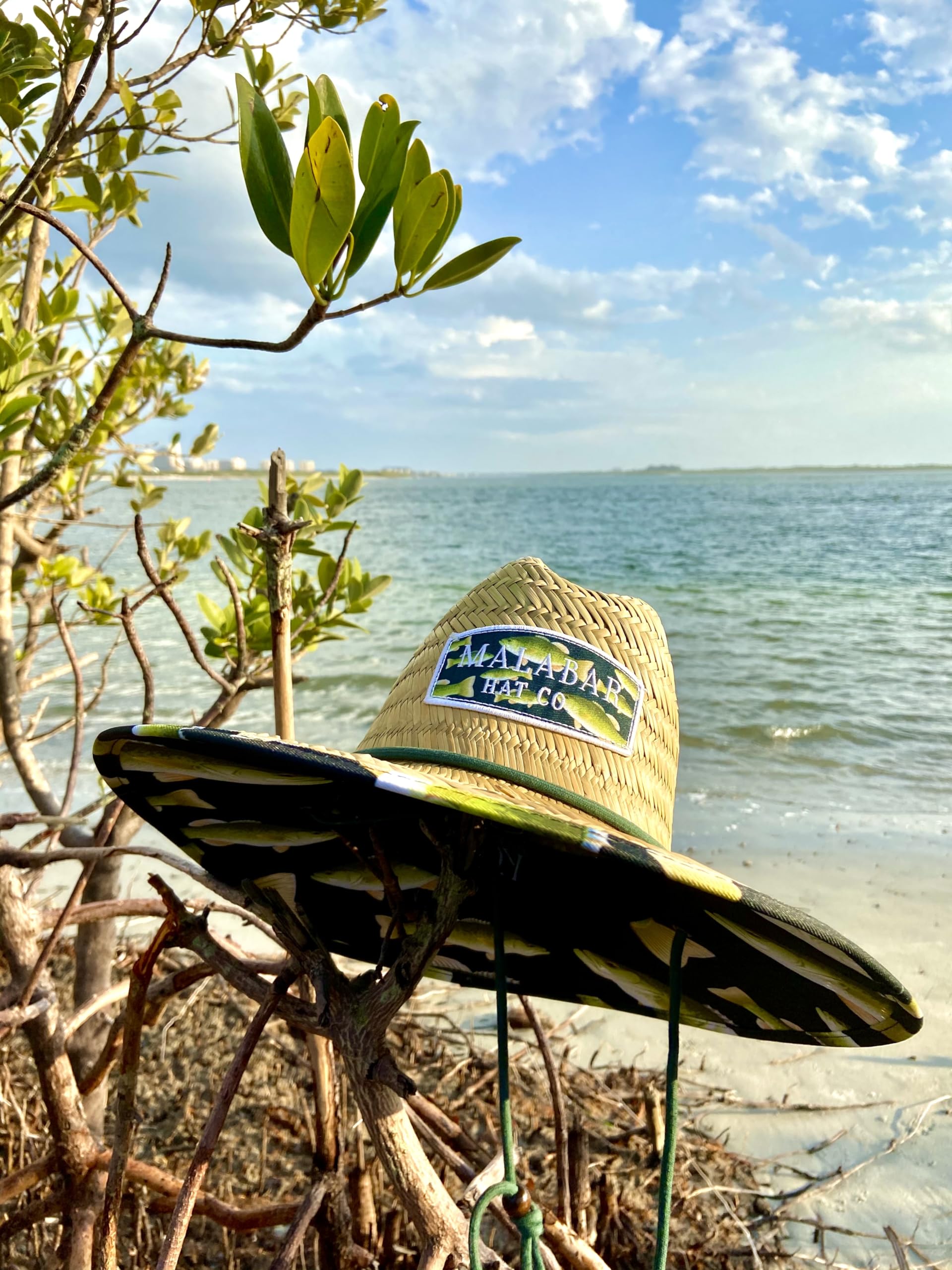 Adjustable chin cord on Malabar hat keeps it secure in windy conditions