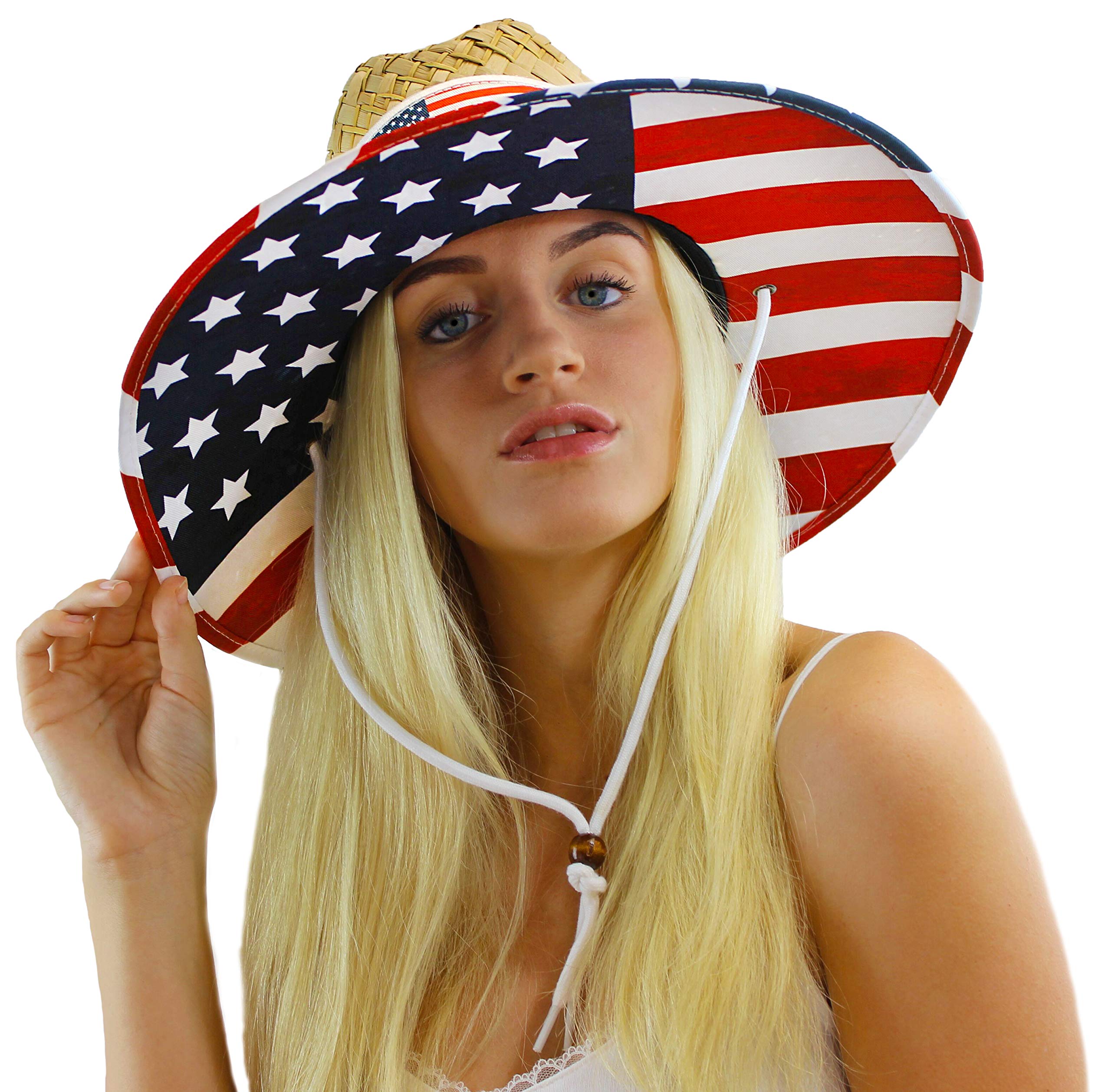KC Republic Malabar straw hat shows bead detail for stylish flair.