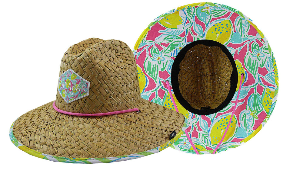 KC Republic Malabar straw hat on a boat, ideal for outdoor activities