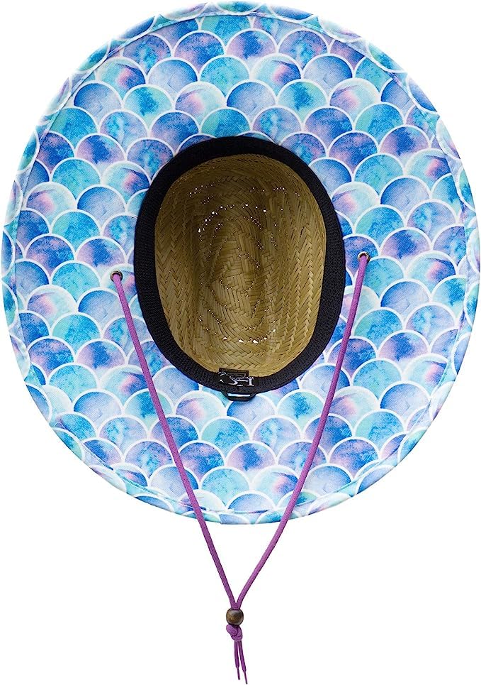KC Republic Mermaid Scales sunhat interior view highlights colorful seams for stylish protection.