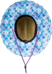 KC Republic Mermaid Scales sunhat interior view highlights colorful seams for stylish protection.