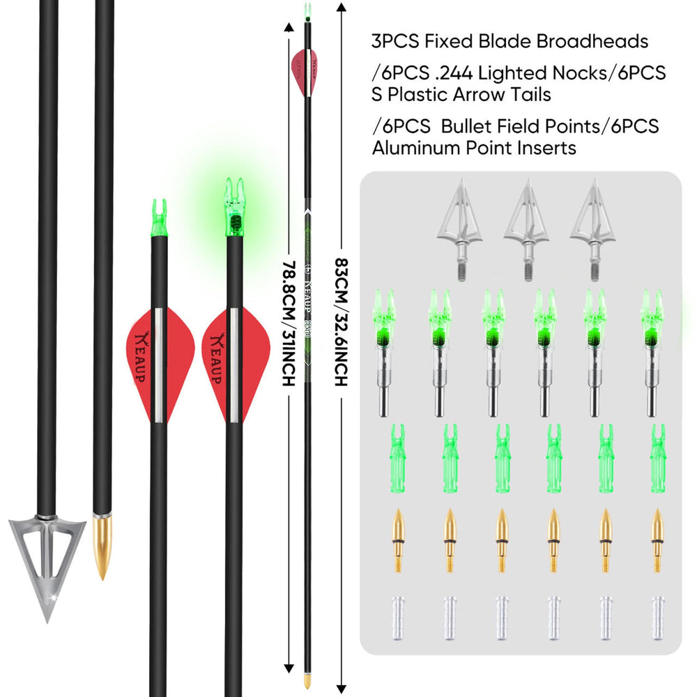 KEAUP 100-grain three-blade broadheads designed for penetration