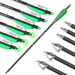 KEAUP 100 grain broadheads with three blades for deep penetration.