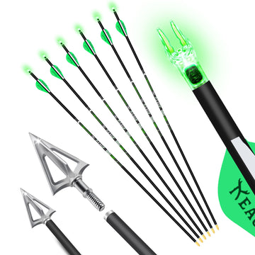 KEAUP 6-pack 32-inch carbon arrows ready for precise field shots