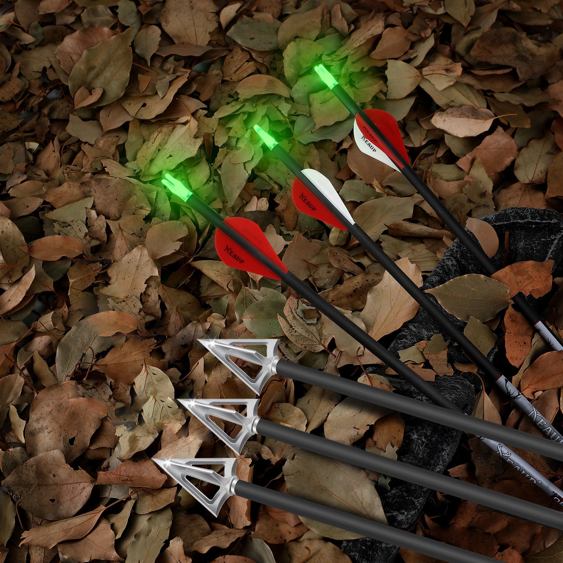KEAUP aluminum point inserts ensure sturdy, aligned arrow assembly.