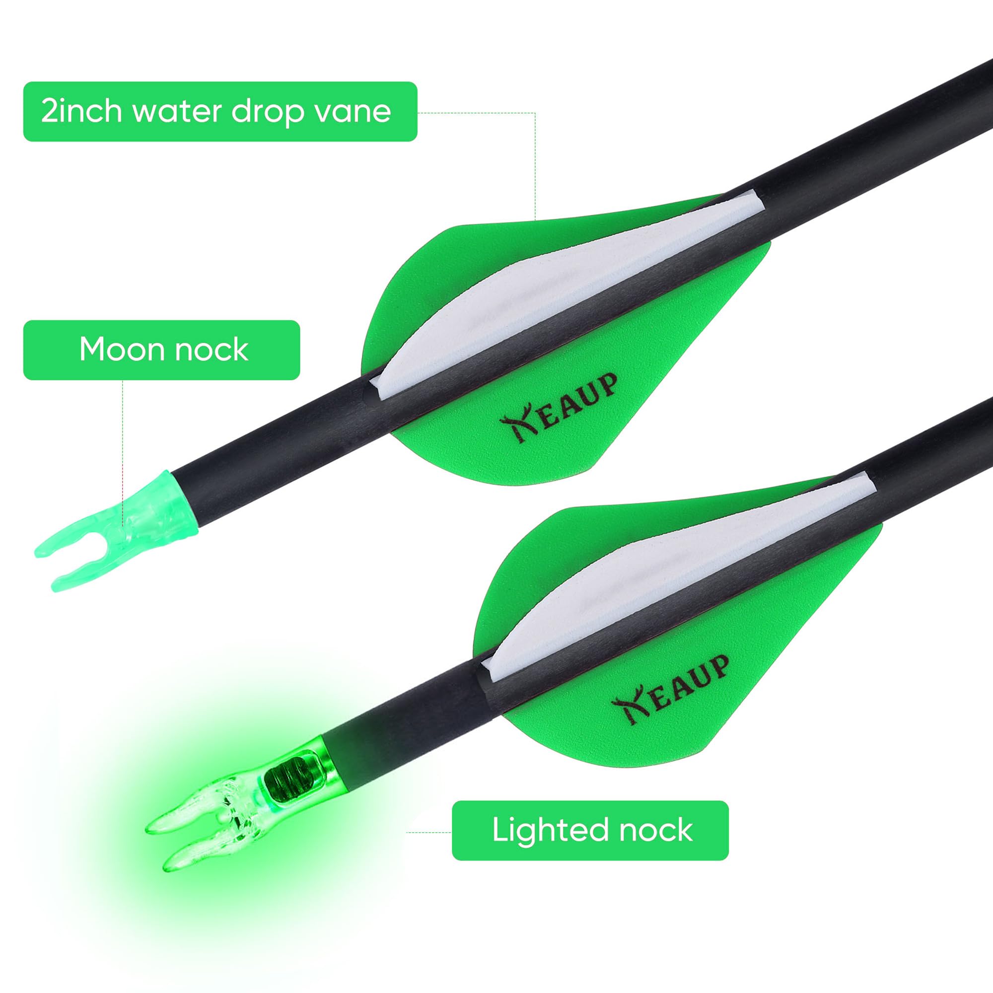 KEAUP bow-ready setup featuring archery arrows for field use.