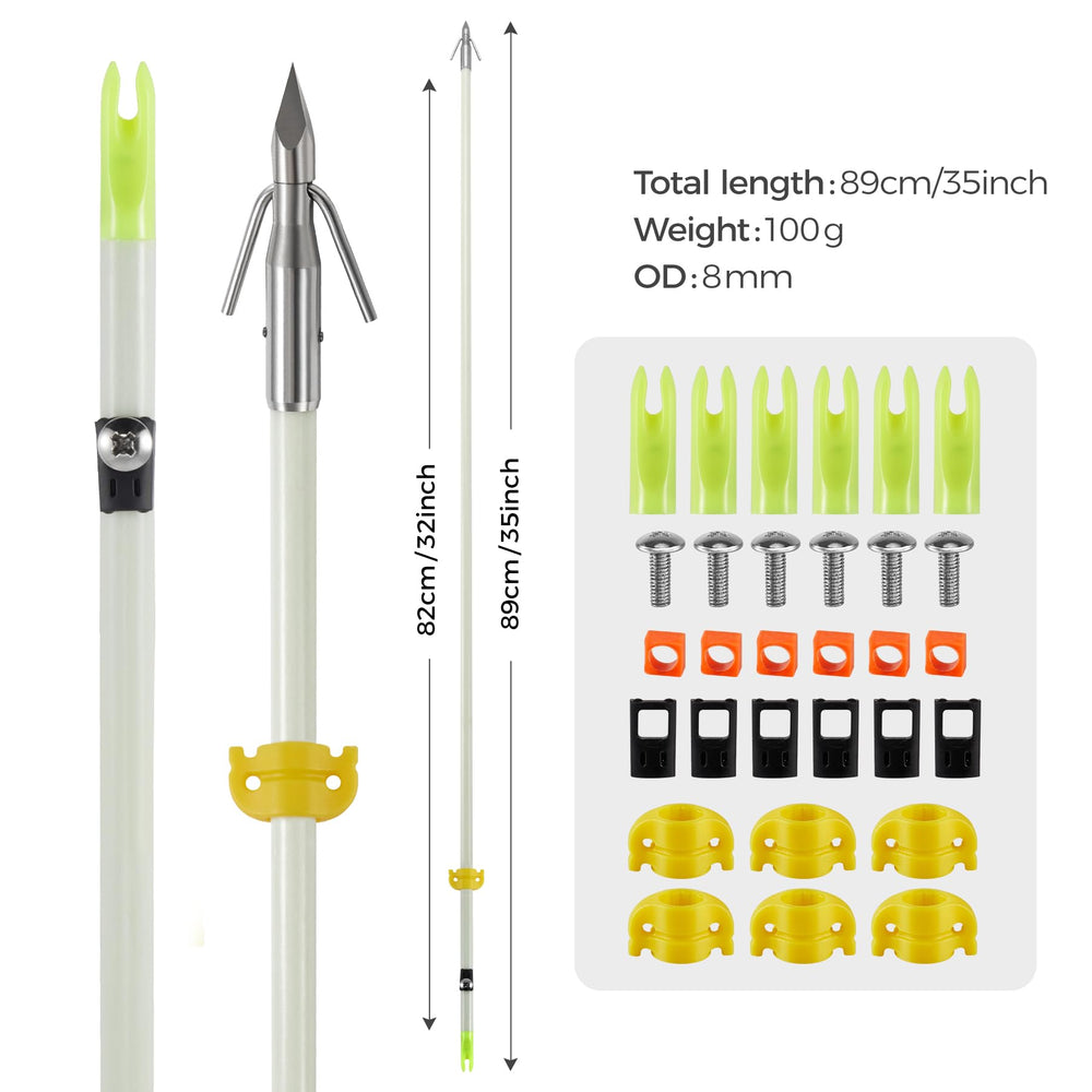 KEAUP bowfishing arrows broadheads are sharp for precise penetration and control.