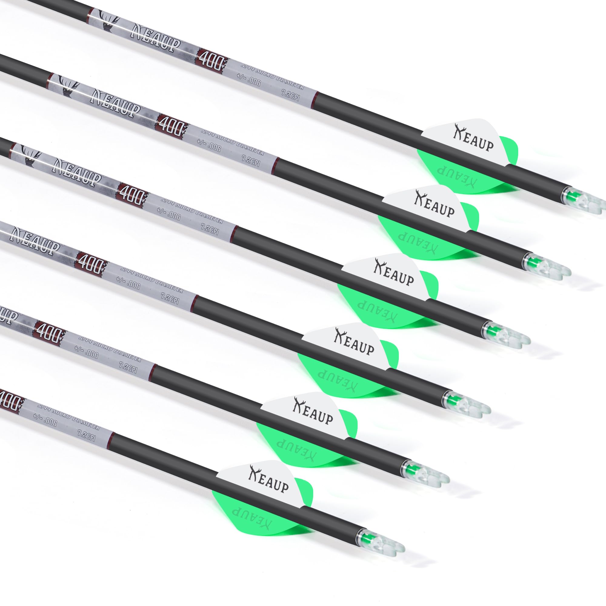 KEAUP colored vanes keep flight orientation clear during fast shooting
