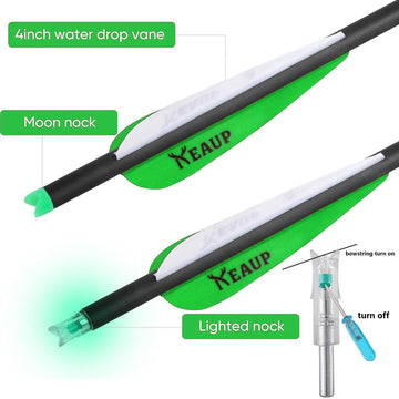 KEAUP lighted nocks for easy target checks in low light