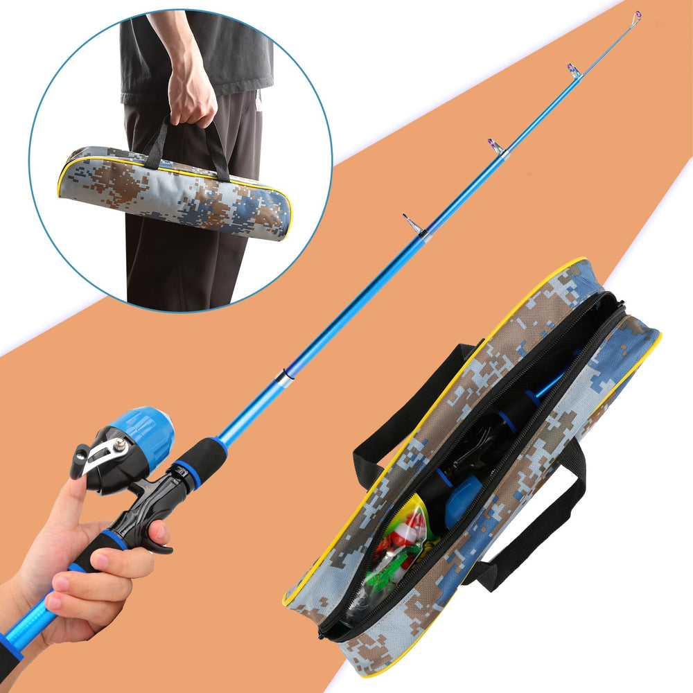 KecchKrezing collapsible fiberglass rod folded for easy car trips.