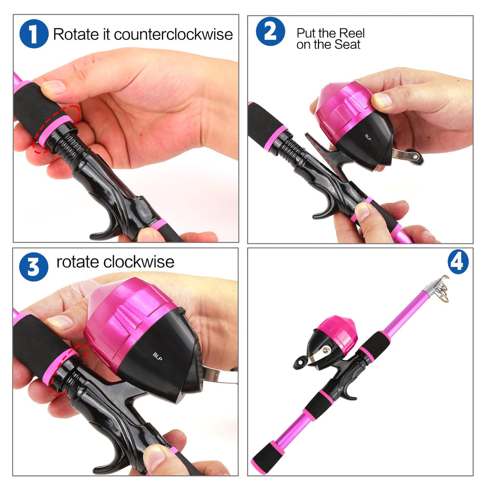 KecchKrezing travel bag with pink accents to organize fishing gear on the go