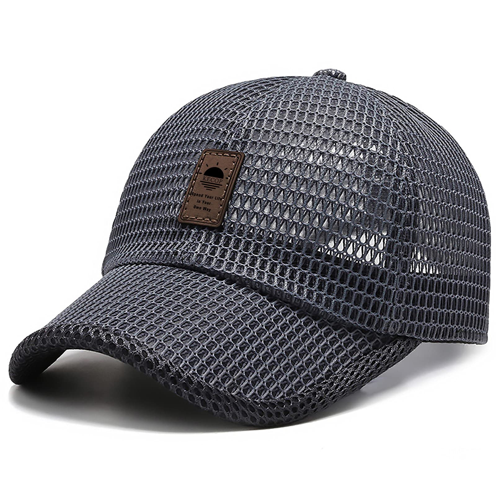 KECOP Mesh Hat front view highlights breathable mesh for cool comfort during workouts.