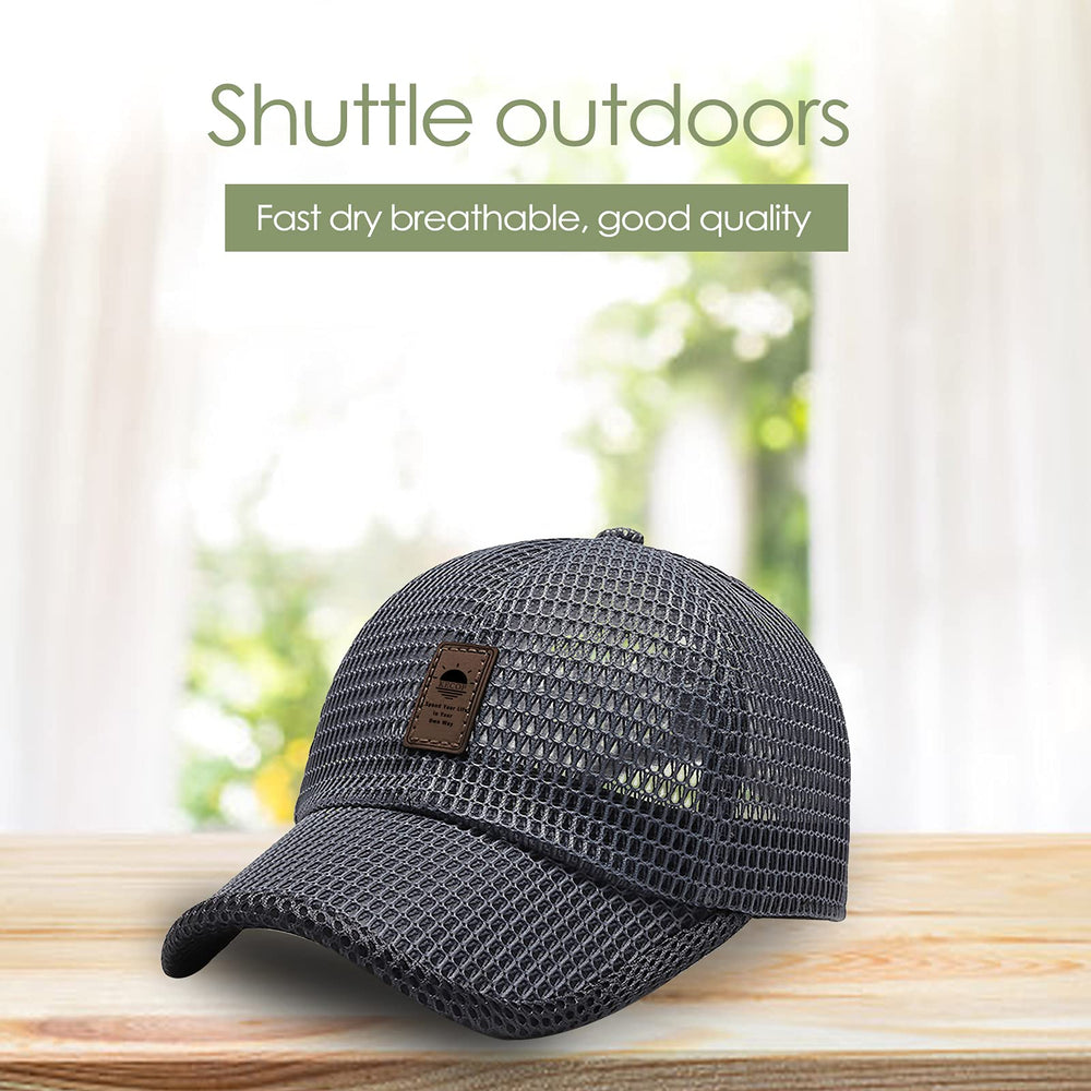 KECOP Mesh Hat ventilation side view shows airflow to stay cool outdoors.